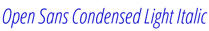 Open Sans Condensed Light Italic police de caractère